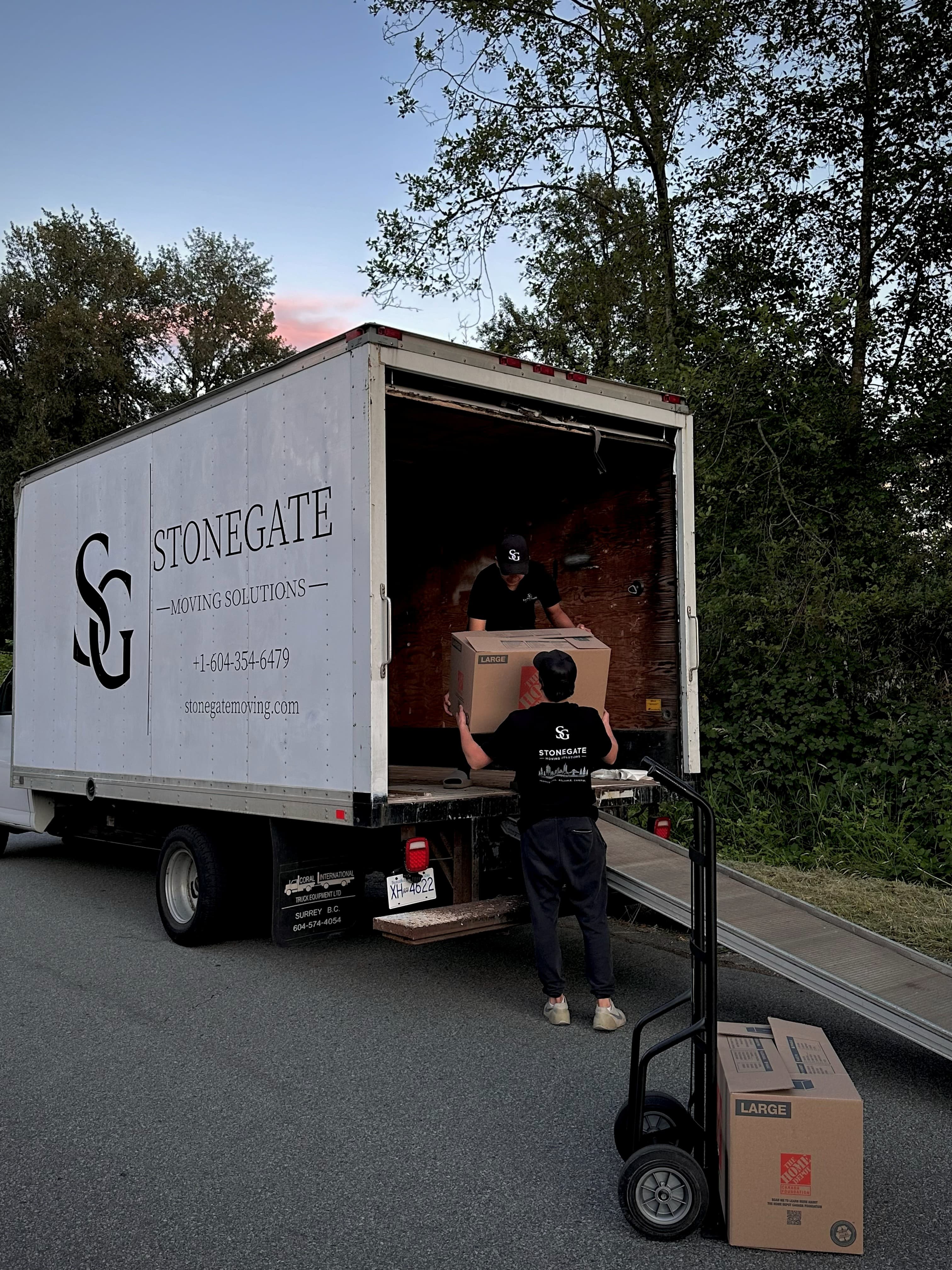 Stonegate team loading the truck
