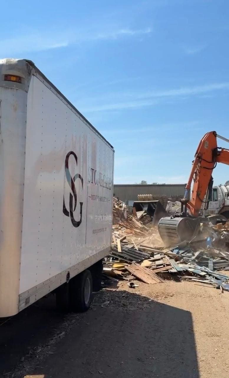 Straight to the right facility - Stonegate junk removal truck